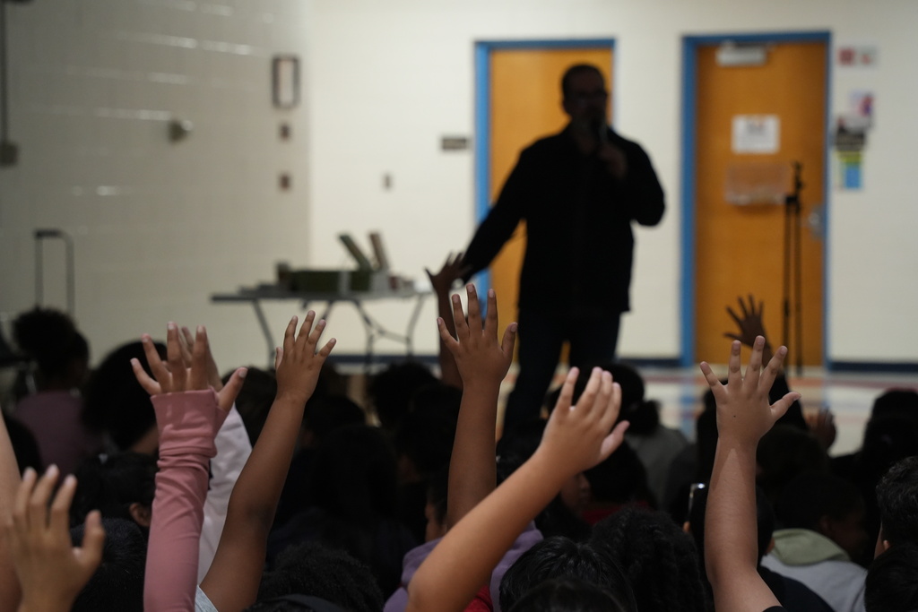 Virginia Cross Elementary and Siler City Elementary had a special guest today—Pedro Martín, author of Mexikid: A Memoir! 🇲🇽📚  Students got to hear about his memoir, learn how he became an author, and get a glimpse into the journey behind his stories. We love showing students that their own stories have the power to become something extraordinary! ✨  Thank you to McIntyre’s Books and the Chatham Education Foundation for making this visit possible!