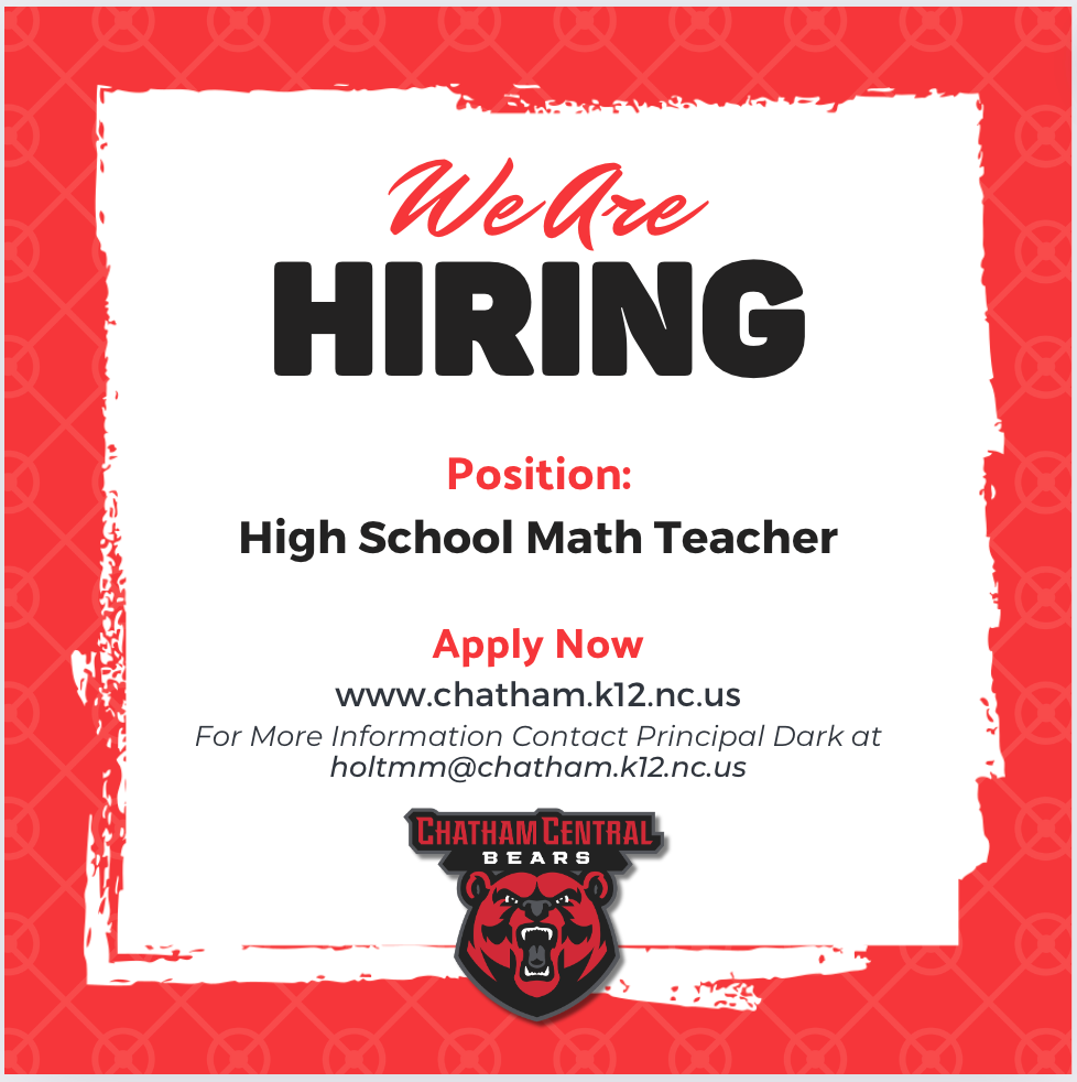Hiring Math Teacher