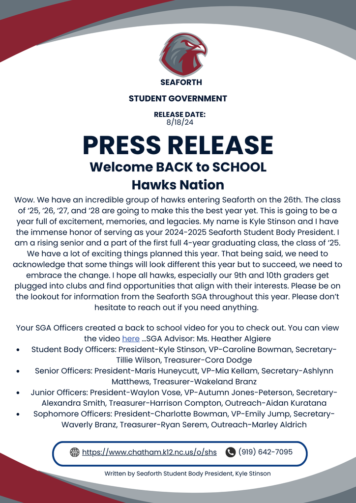 Seaforth SGA 24/25 SY