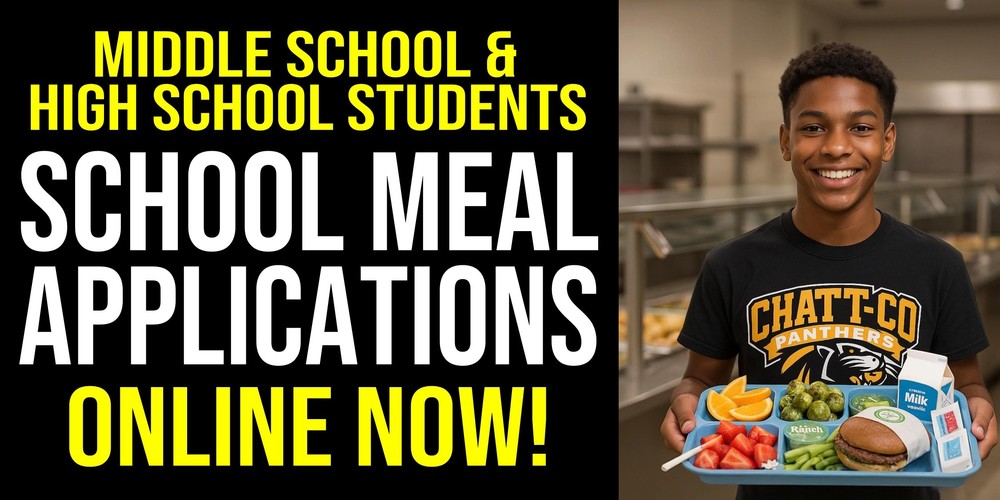 Middle School & High School students School Meal Applications Online Now