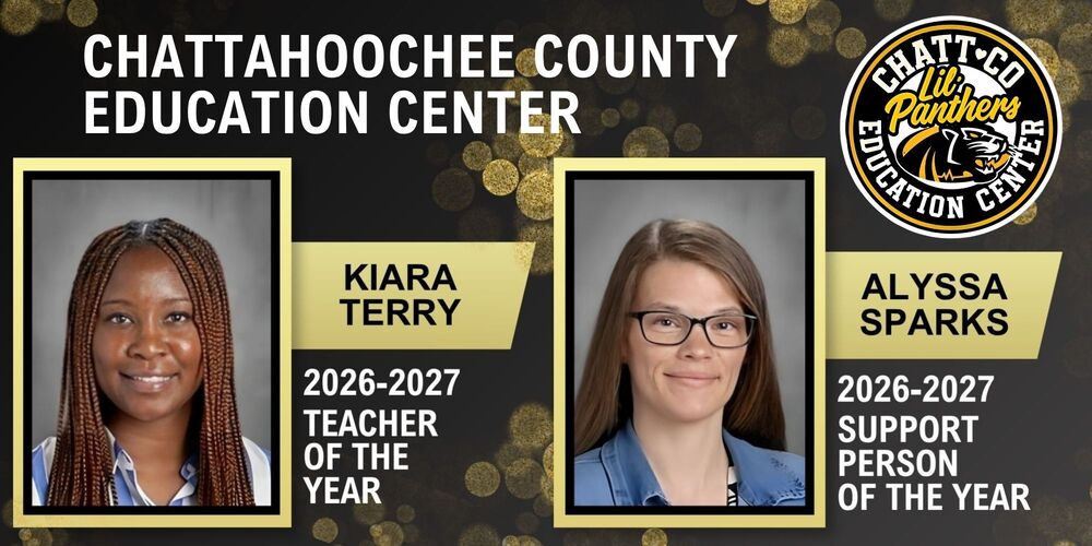 CCEC 26-27 Teacher of Year Kiara Terry and Support Person of the Year Alyssa Sparks