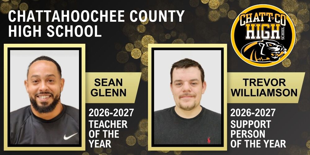 CCHS  Sean Glenn 26-27 Teacher of Year, Trevor Williamson, 26-27 Support Person of the Year