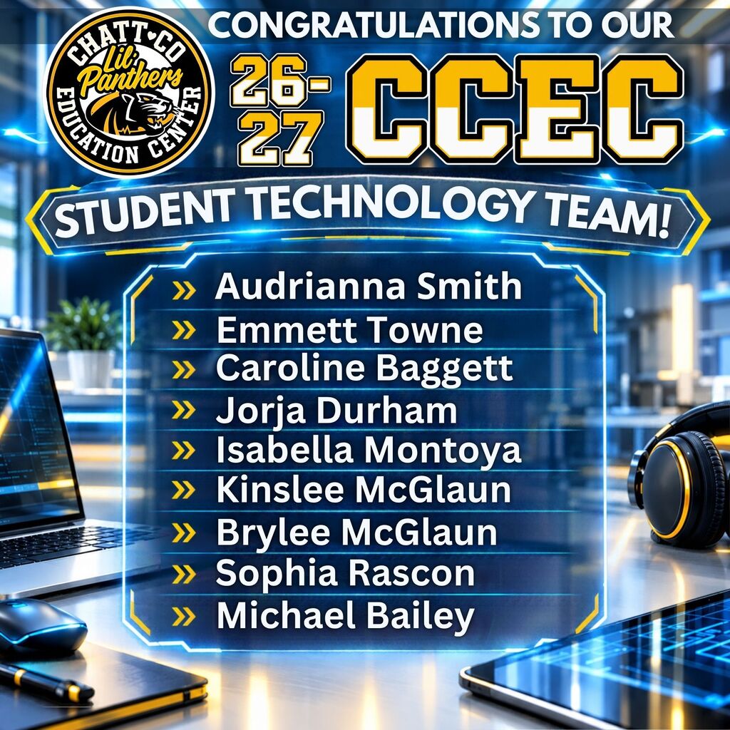 CCEC Tech Team Congratulations Flyer