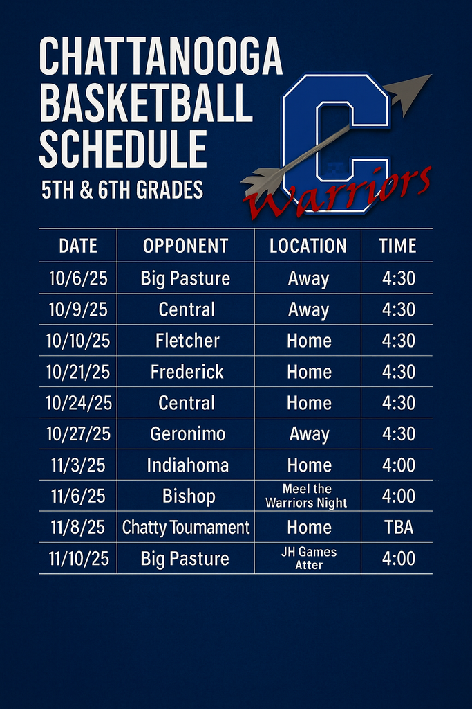 5th & 6th Basketball Schedule