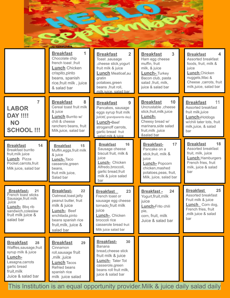 Lunch Menu