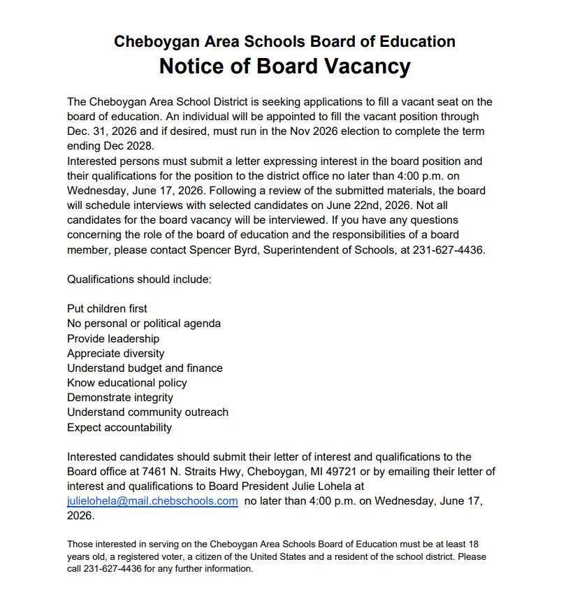 Board Vacancy