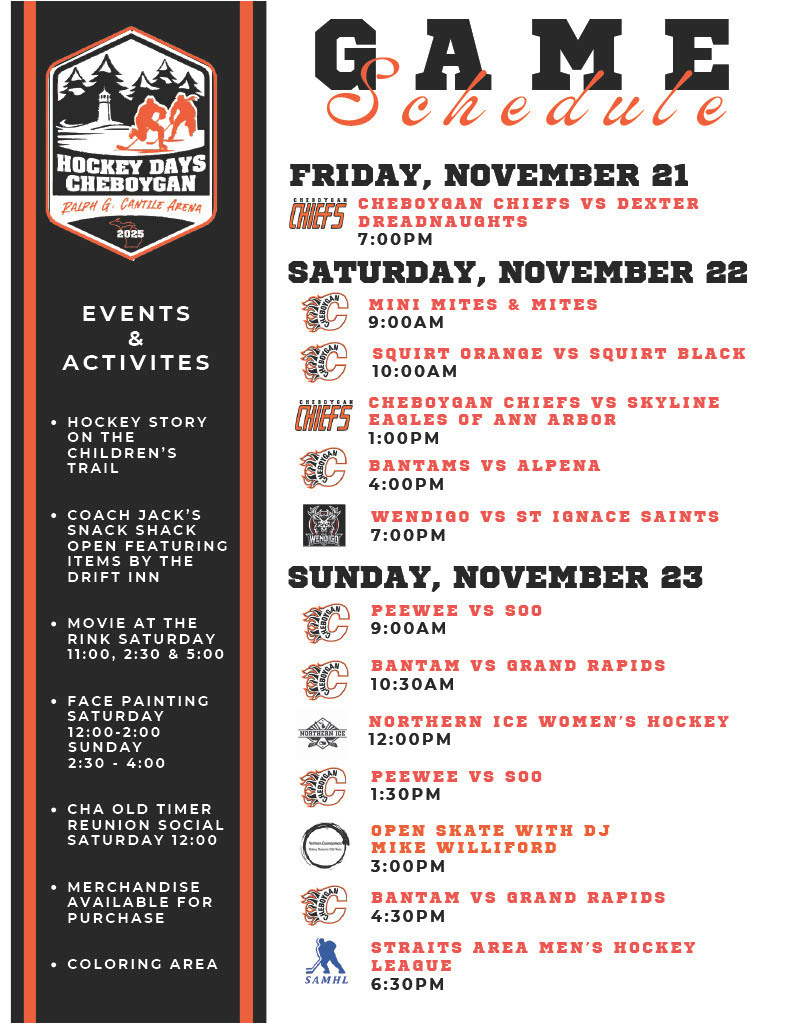 Hockey Days Schedule