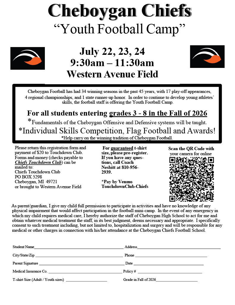 Youth Football Camp Registration Form