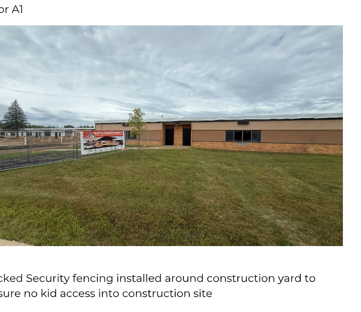 Construction Area fenced off for Safety!