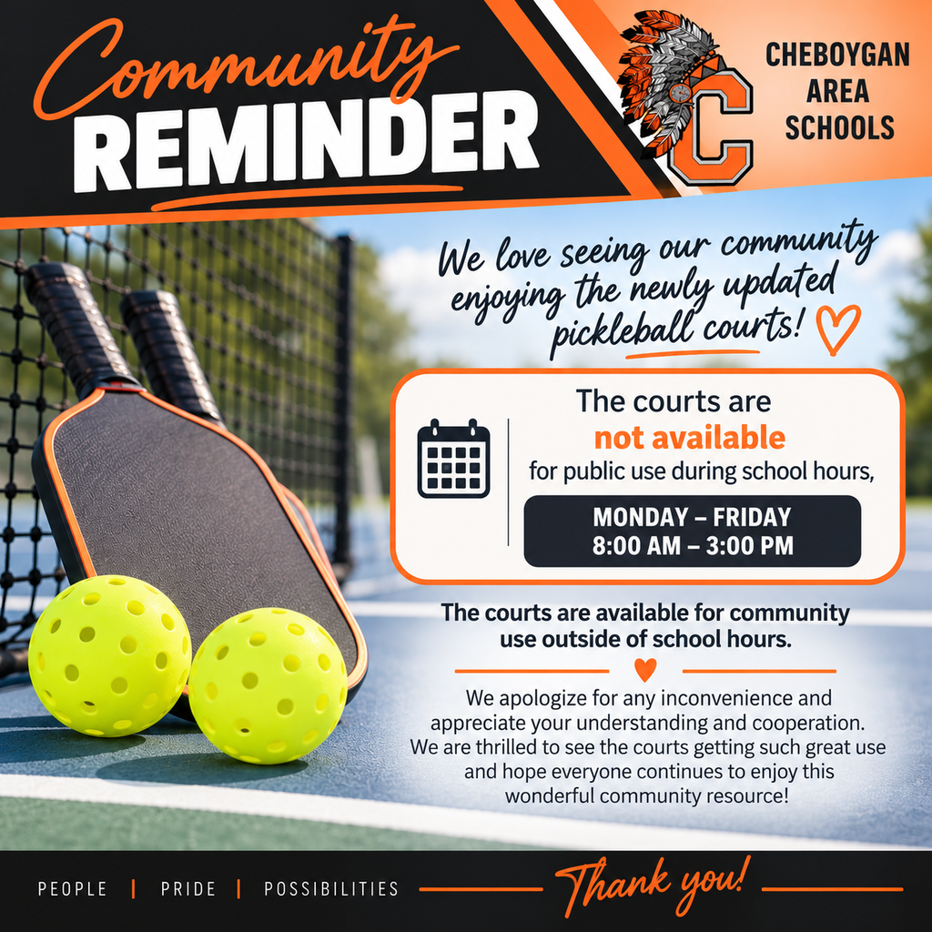 Pickleball Community Reminder