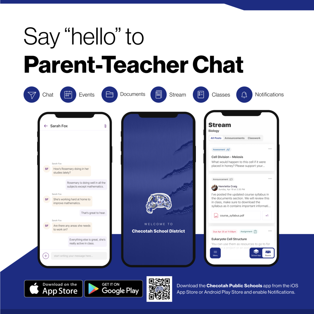 Say "hello" to Parent-Teacher Chat in Checotah Public Schools  App