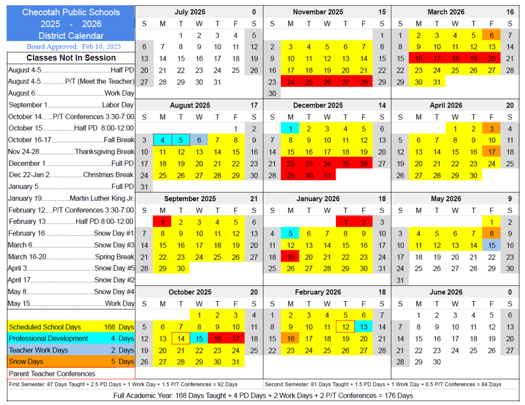 25-26 District Calendar