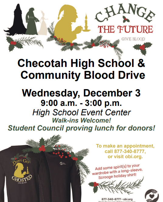 CHS Blood Drive, Wed Dec 3