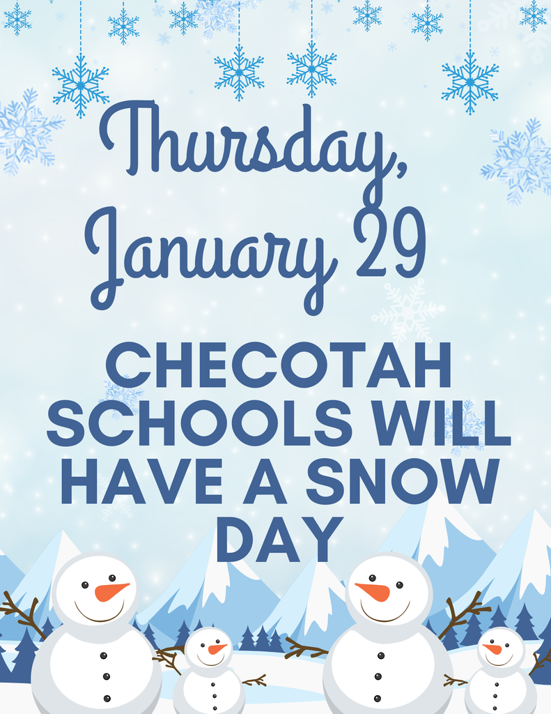 Snow Day for Thursday, January 29
