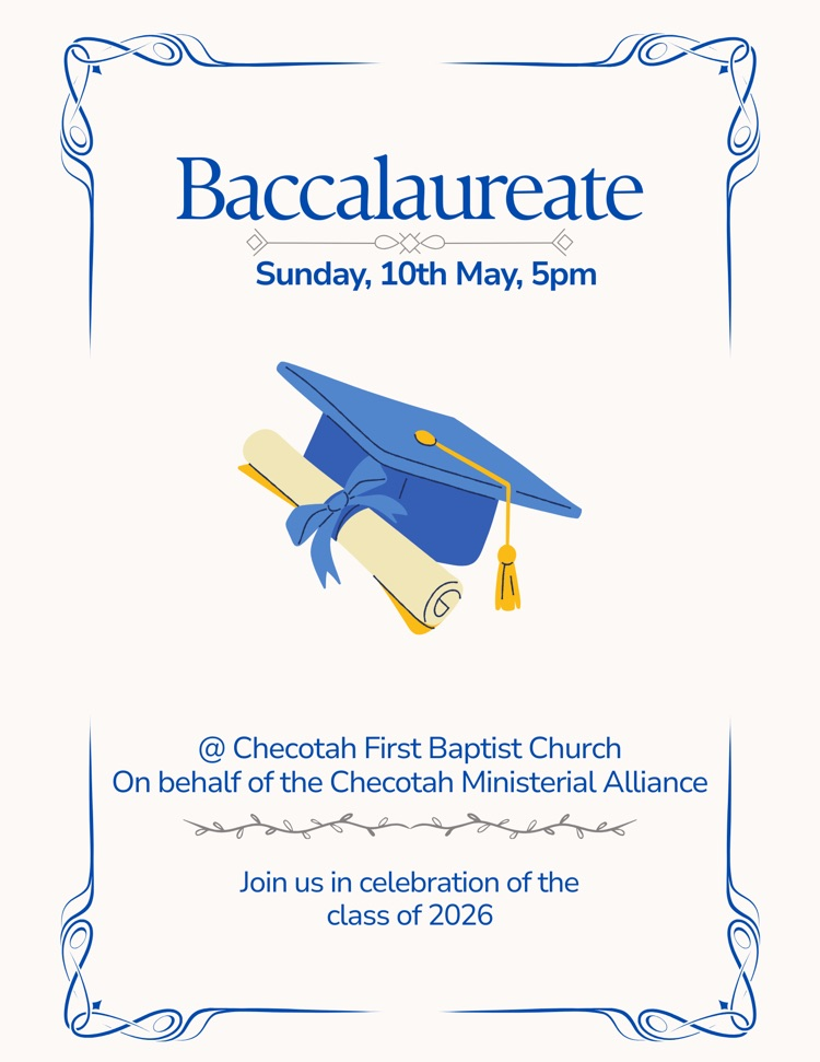 Baccalaureate is Sunday!