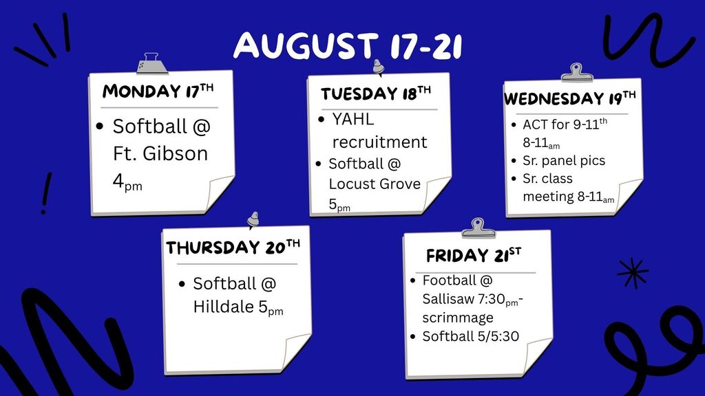 August 17 - 21