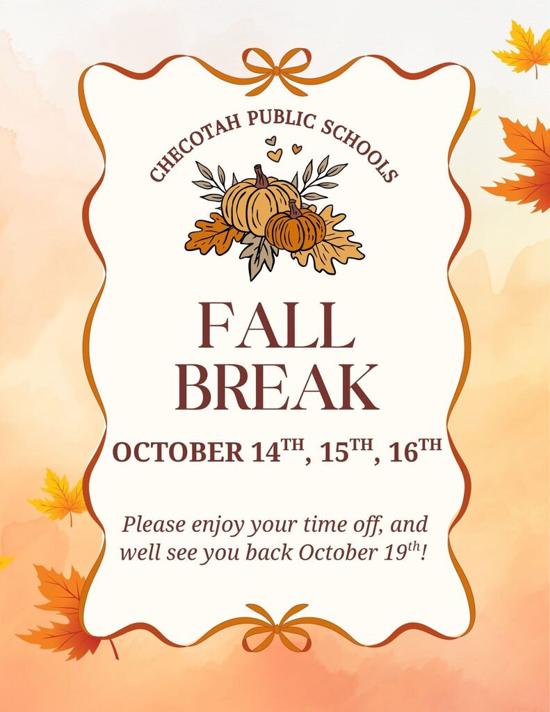 Fall Break is Oct 14 - 16