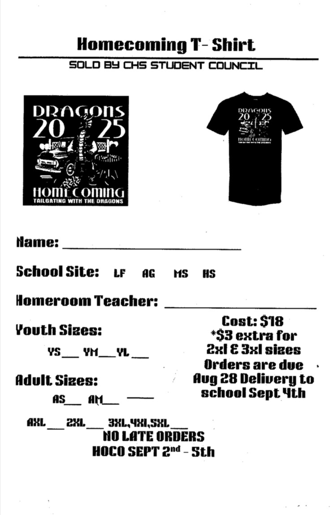 homecoming tshirt flyer