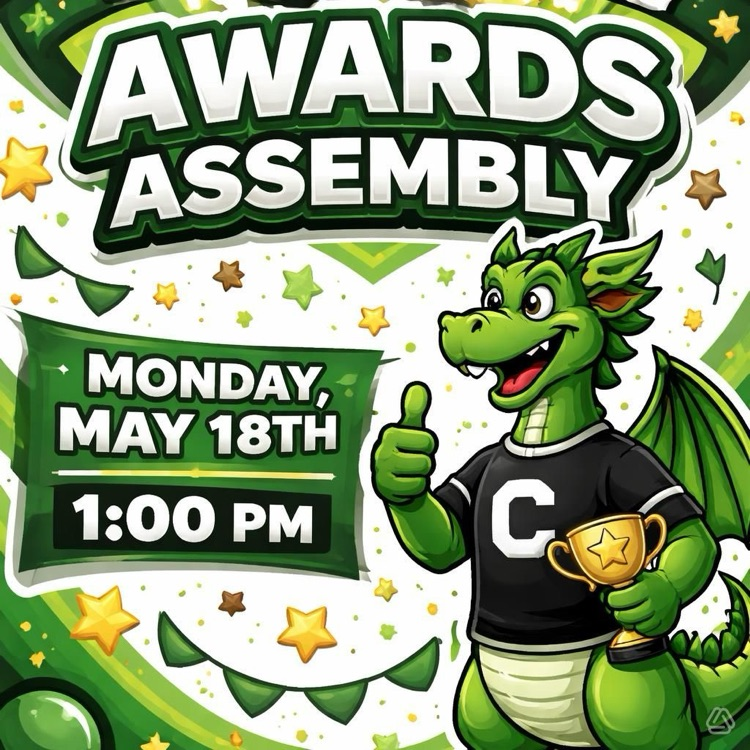 Middle School Awards Assembly May 18th at 1:00pm