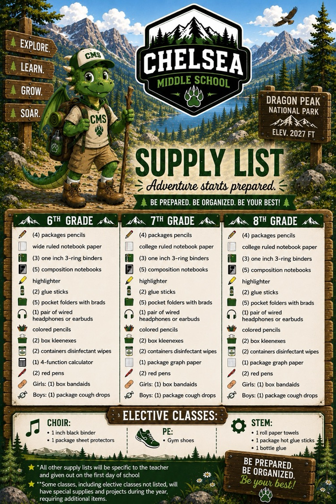 CMS school supply list