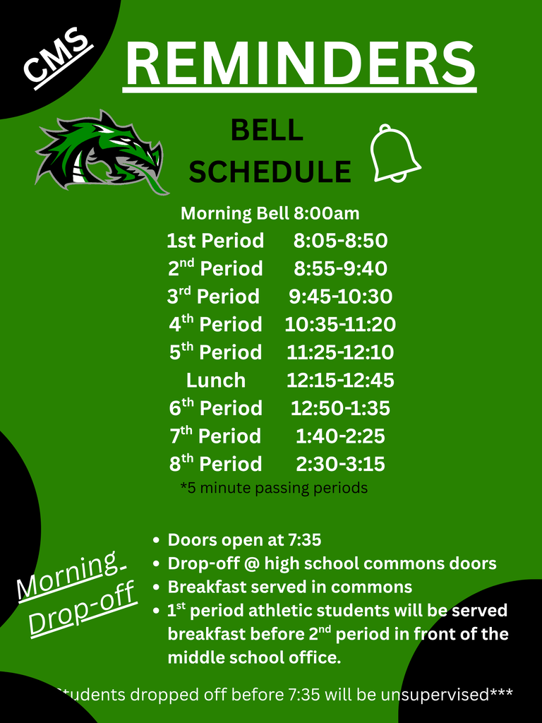Reminders for CMS 2026-2027