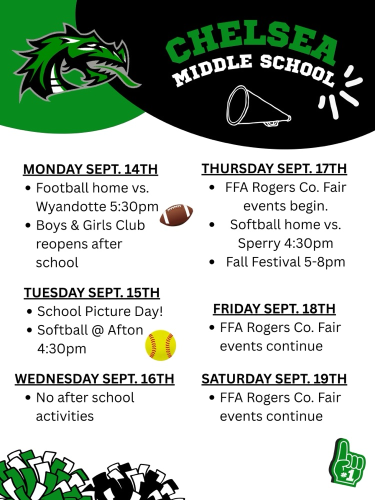 CMS weekly Activities Sept. 14th 