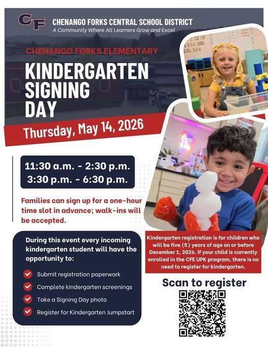 Kindergarten signing day flyer