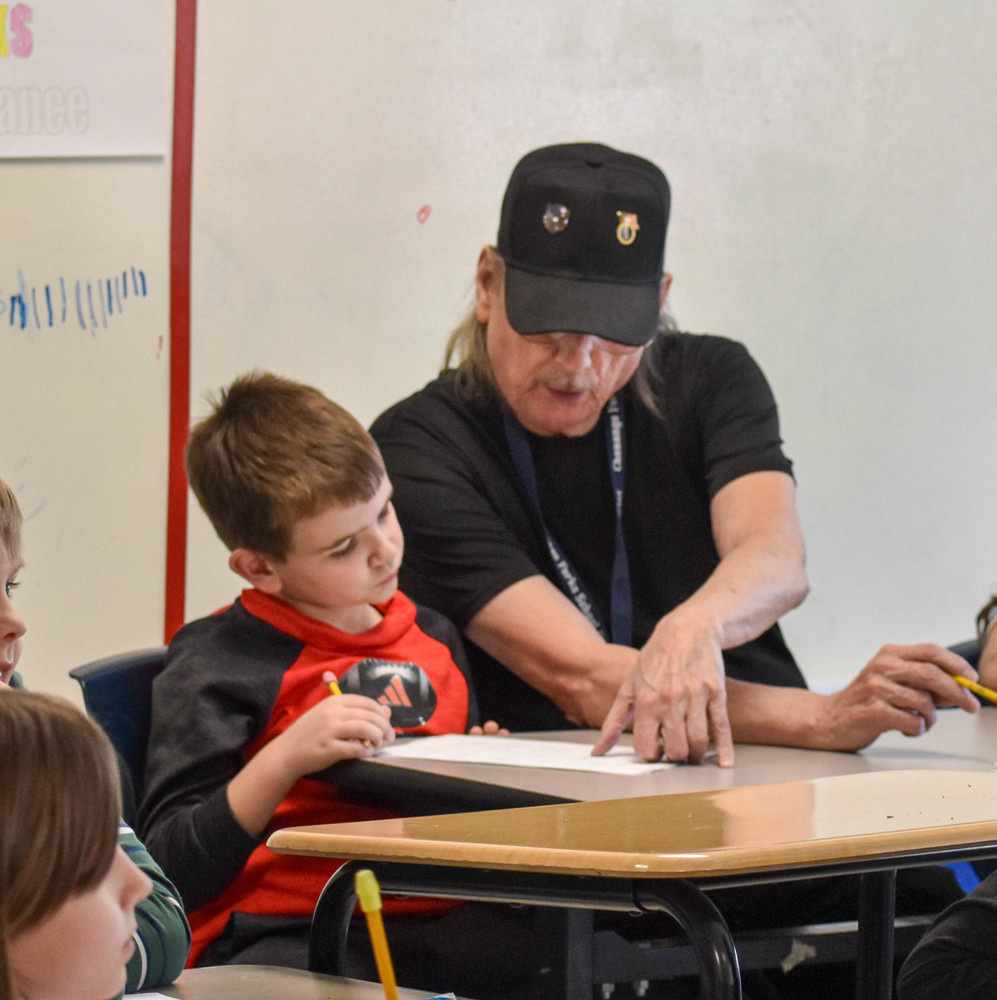 foster grandparent with student