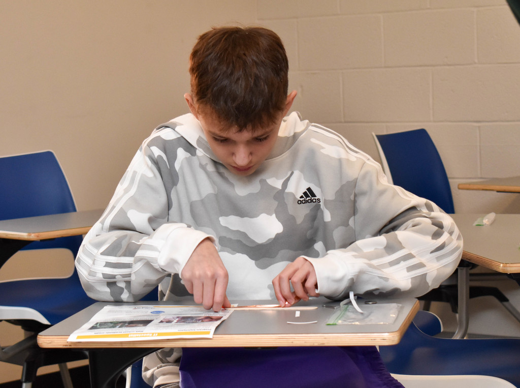 students doing a battery activity