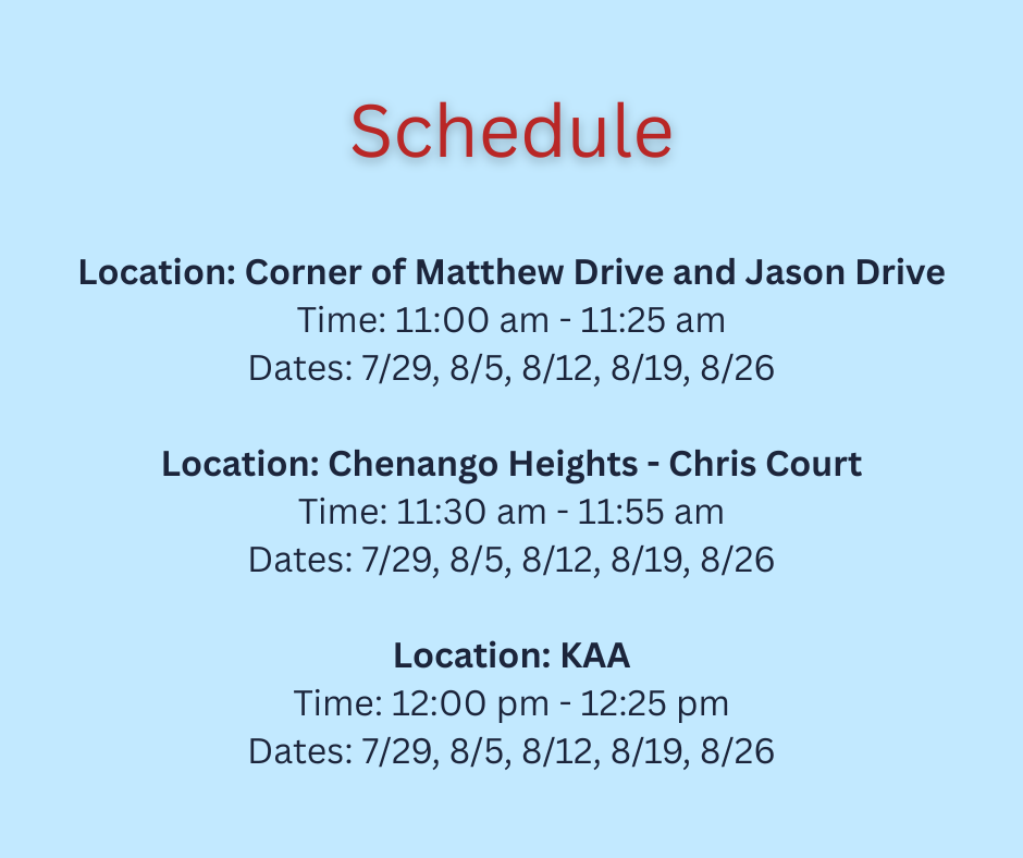 bookmobile schedule