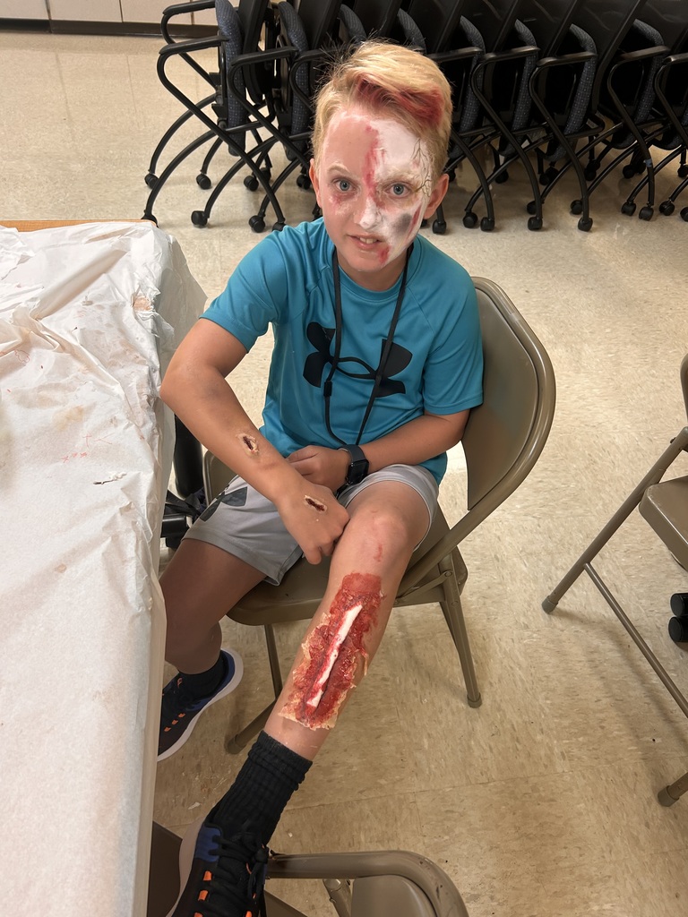 student with special effect makeup