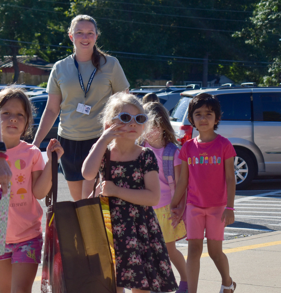 students outside