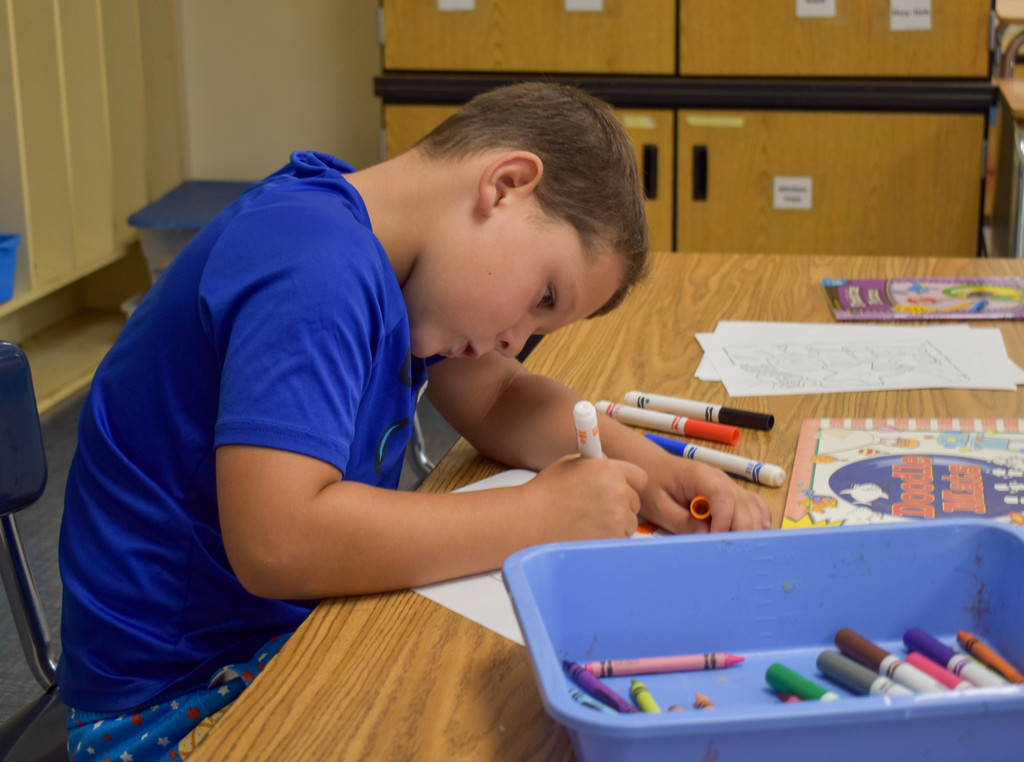 student coloring