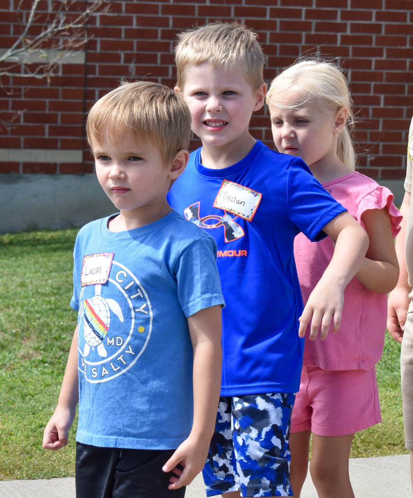 students outside
