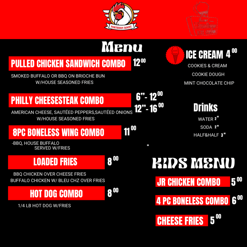 food truck menu