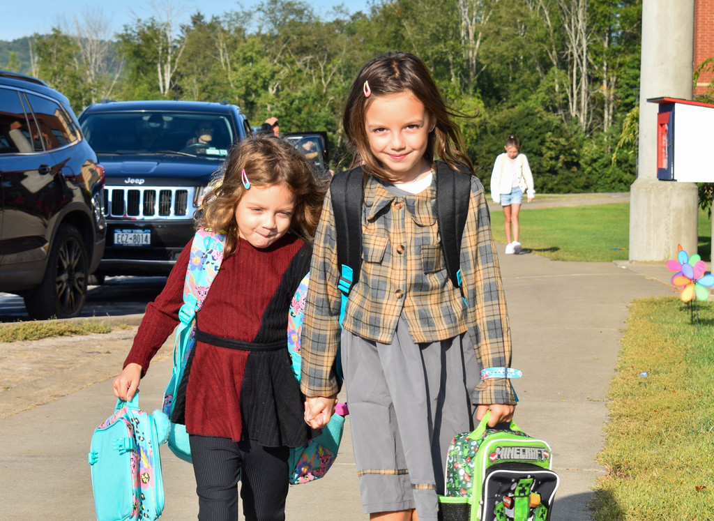 students on first day of school