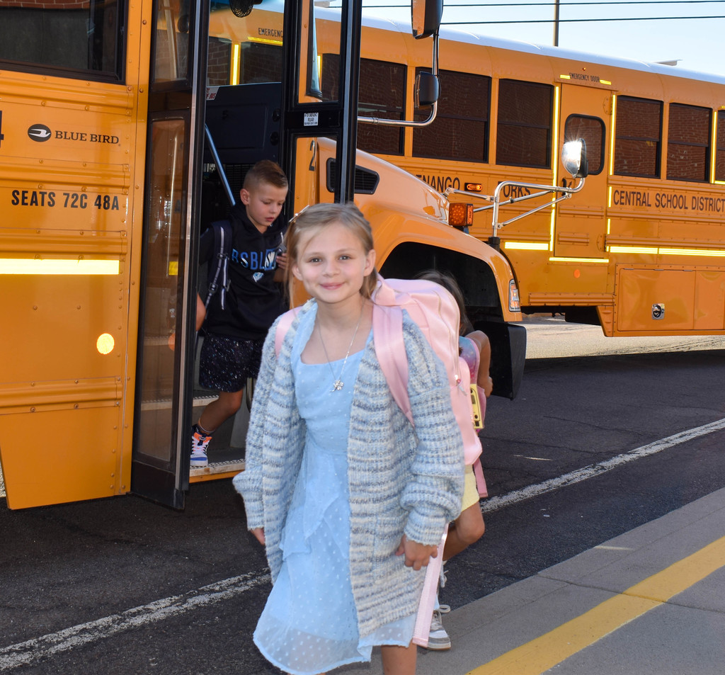 students on first day of school