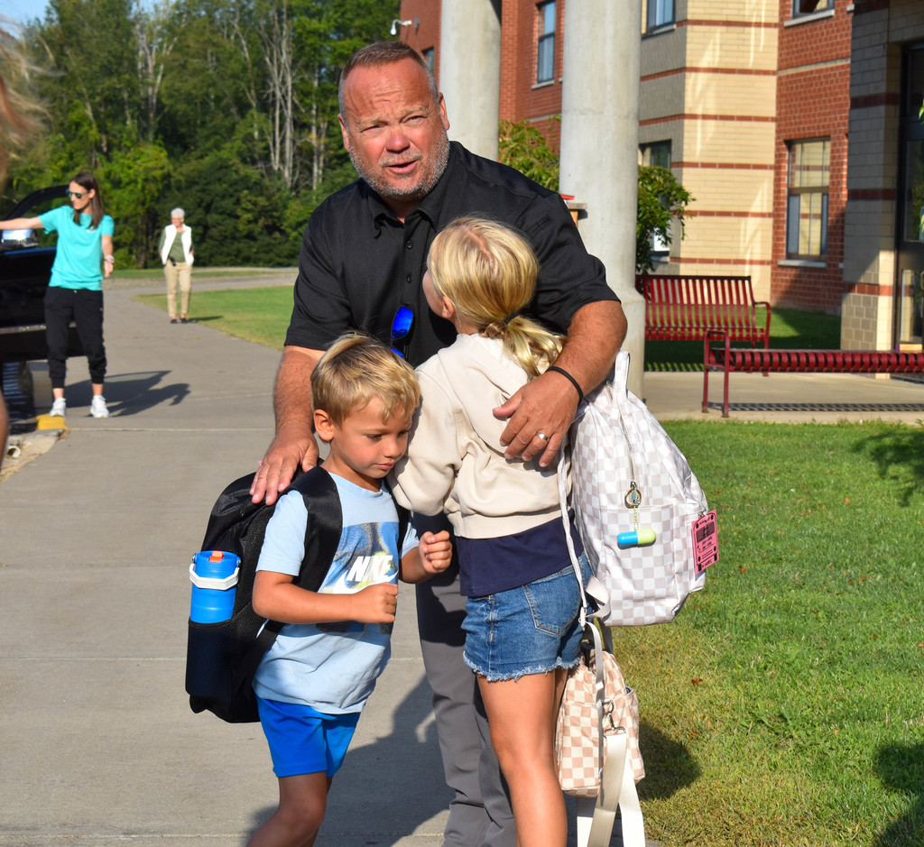 students on the first day of school