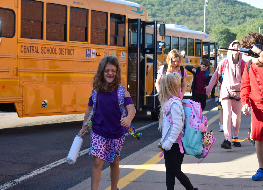 students on first day of school