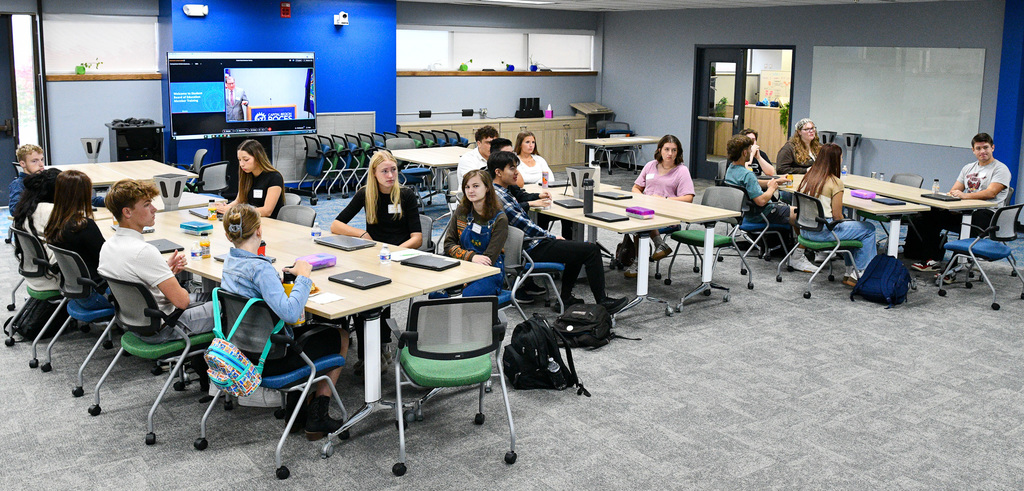 student board members at training