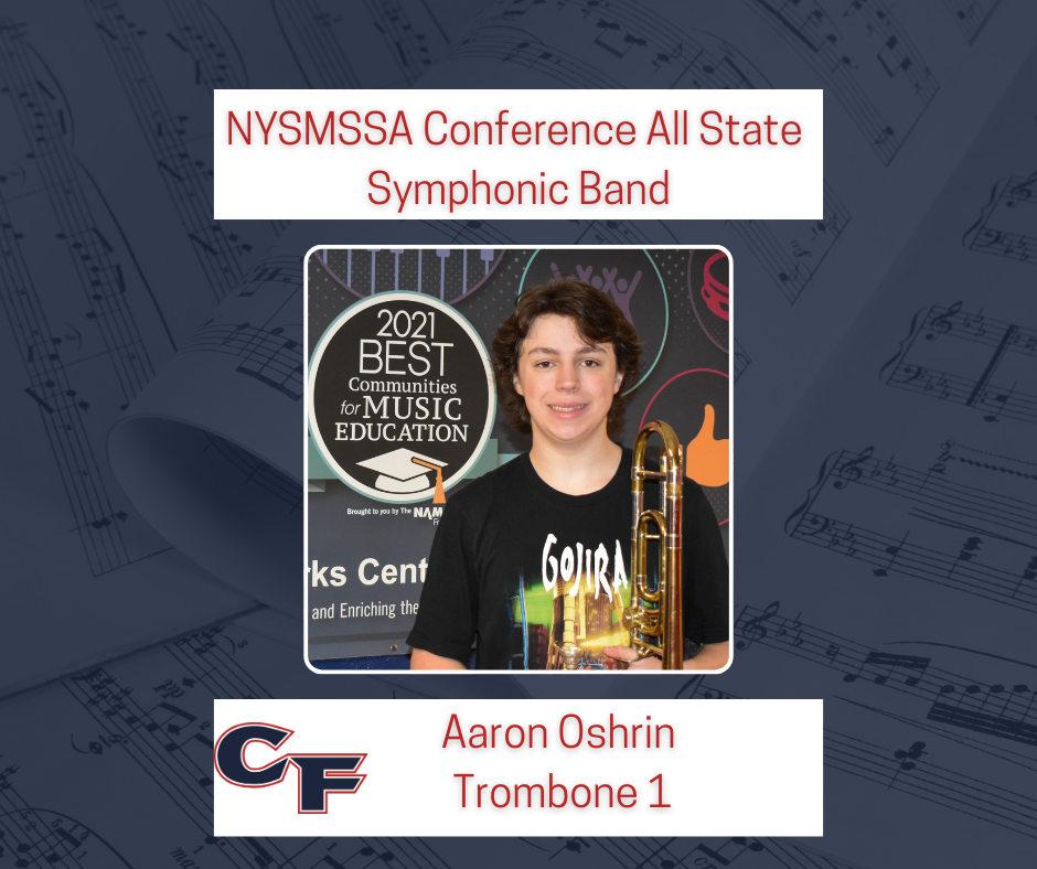 student with trombone