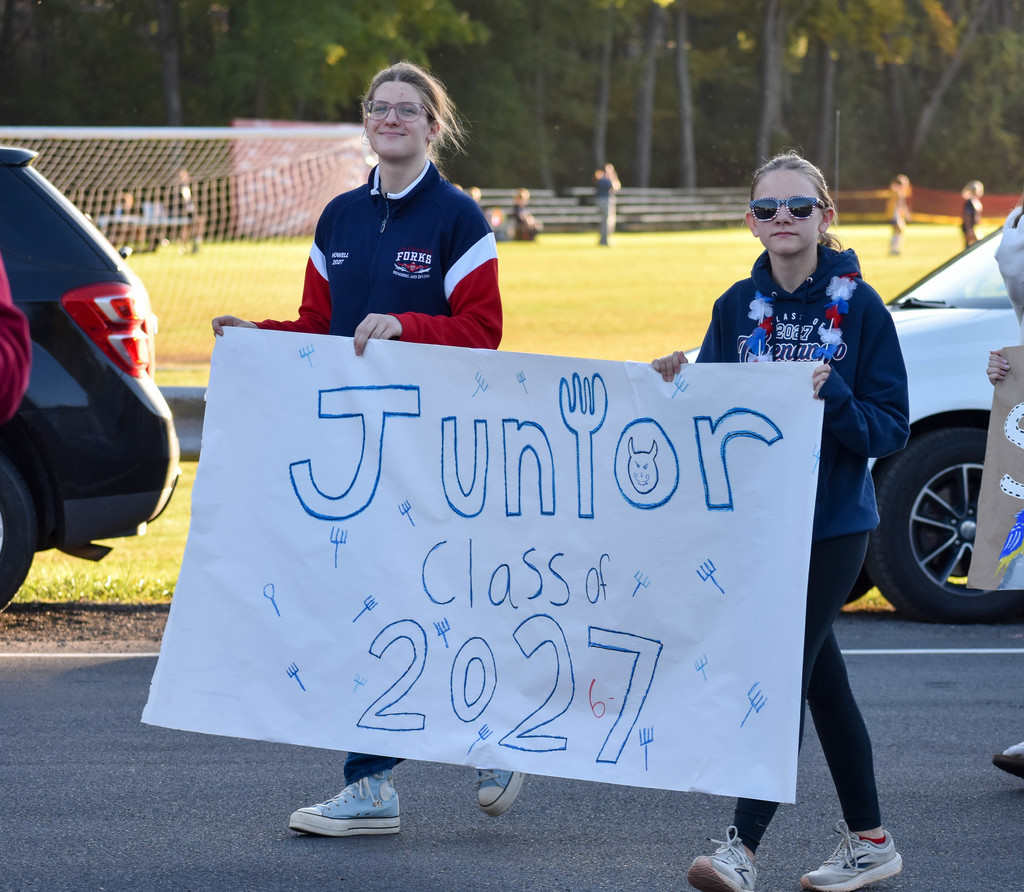students in parade