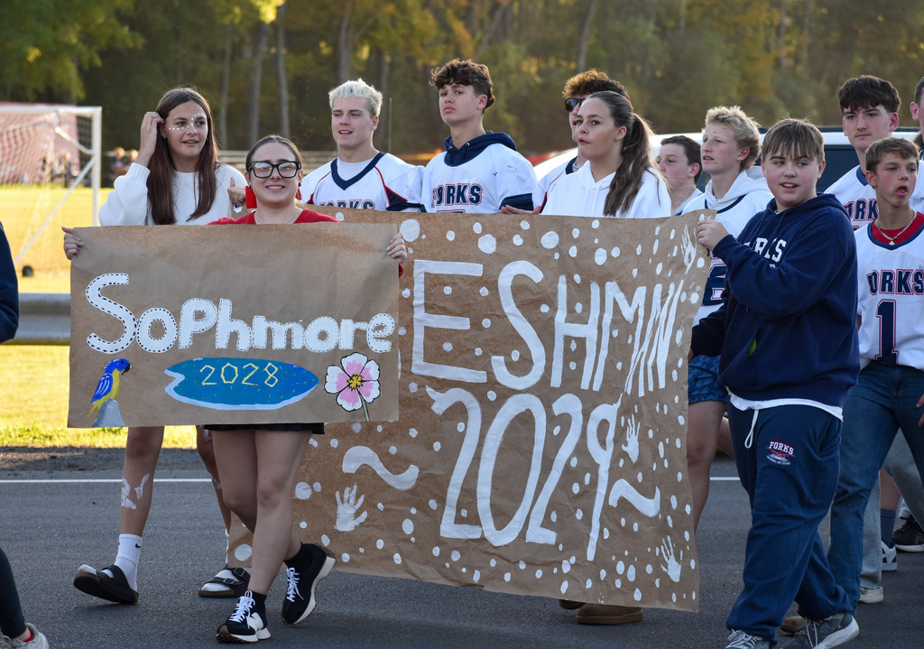 students in parade