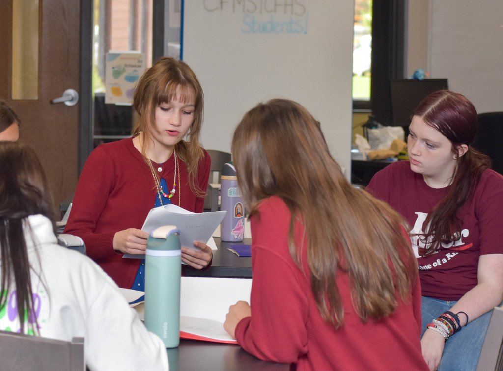 students working a group