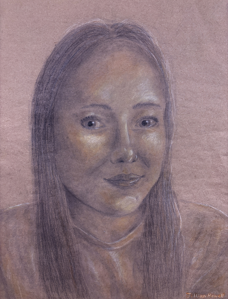 student artwork of a teenage girl