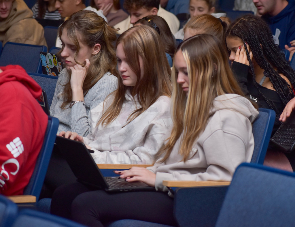 students filling out applications on computers