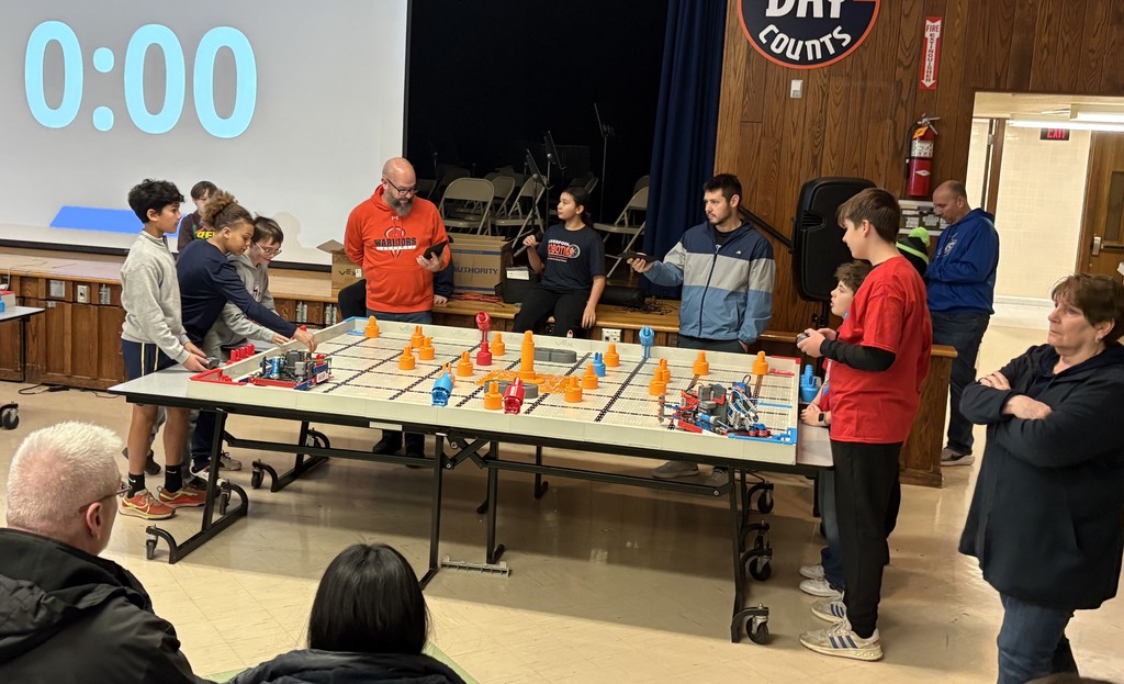 robotics team during competition