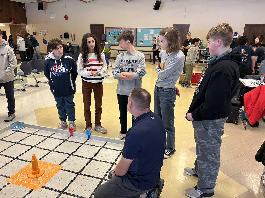 robotics team during competition