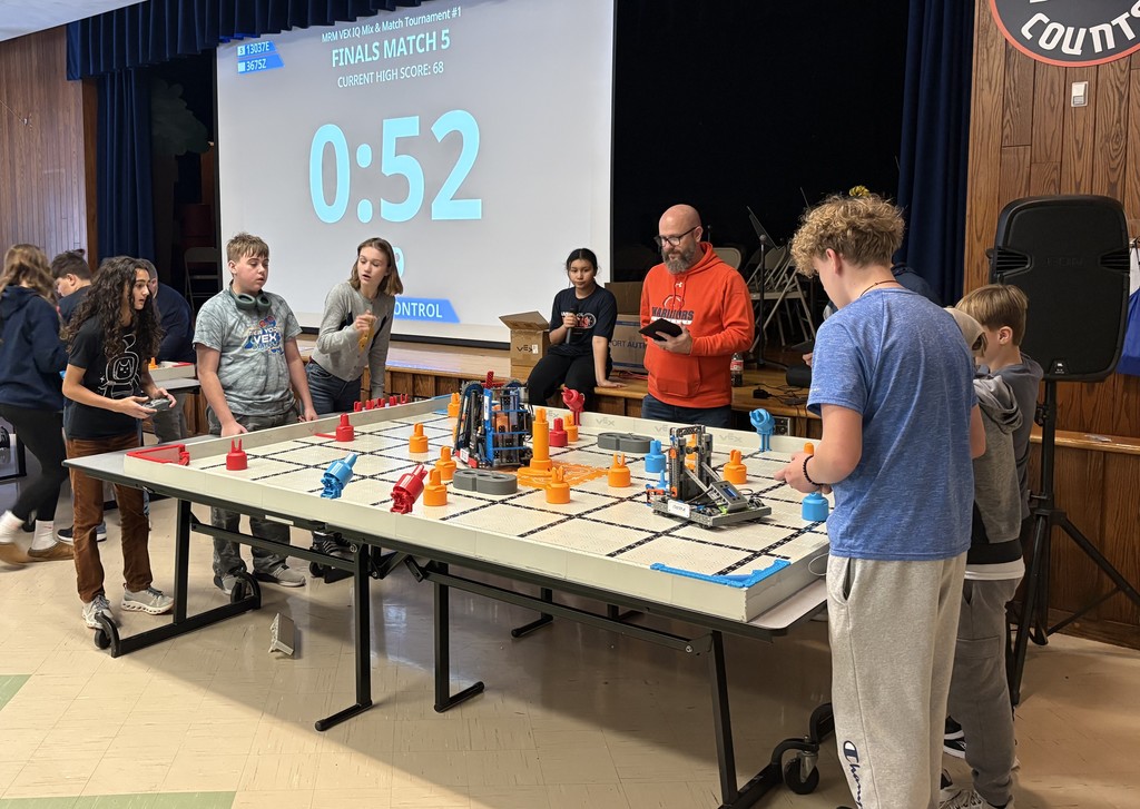 robotics team during competition