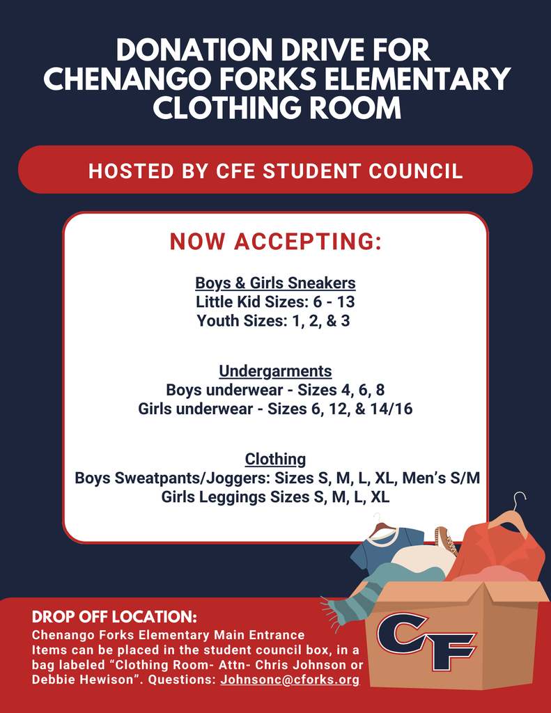 clothing donation drive for elementary clothing closet